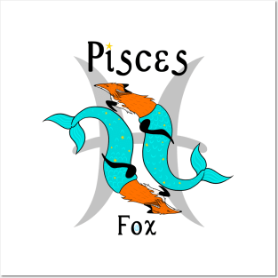Pisces Fox Posters and Art